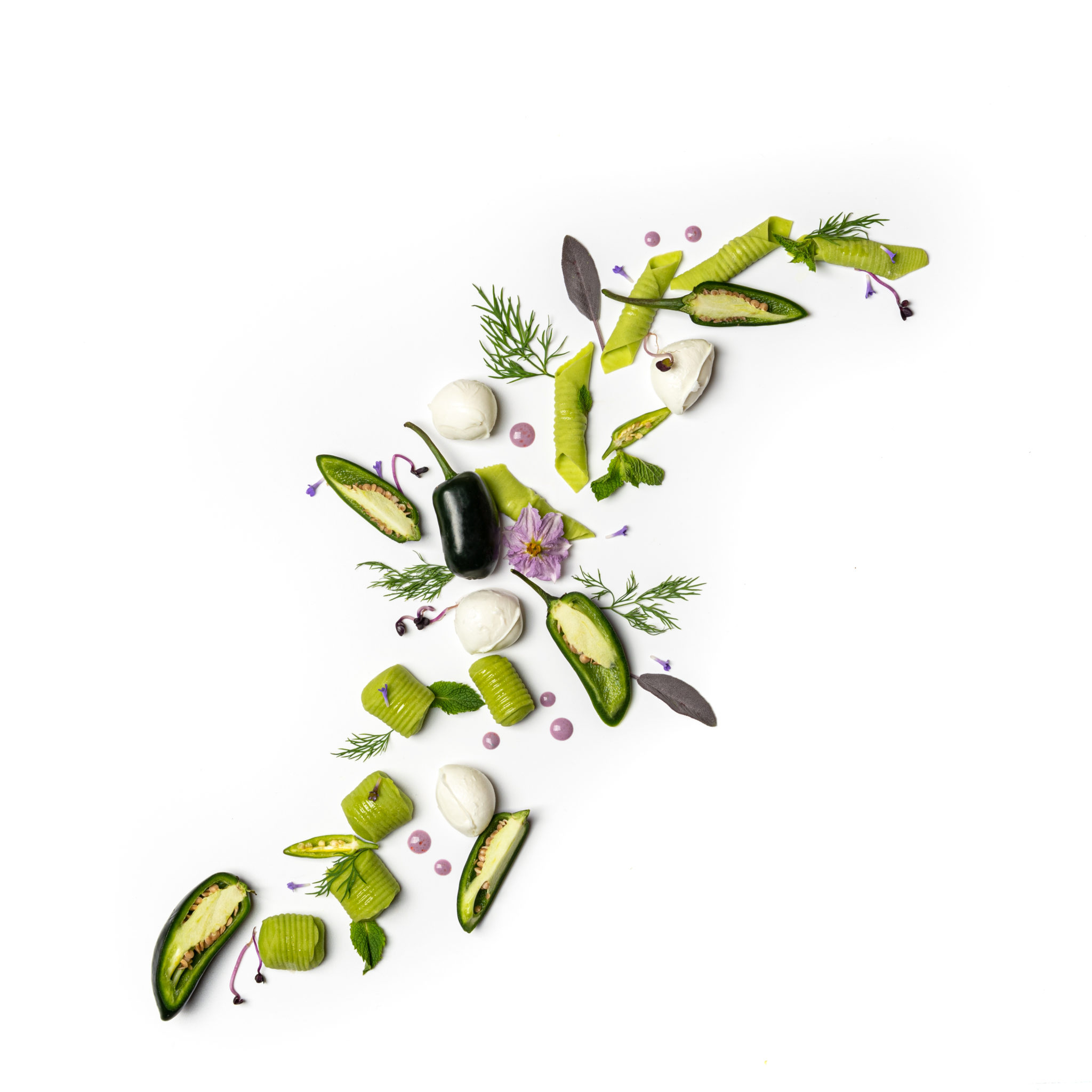 foto creativa di uno still life di foto food